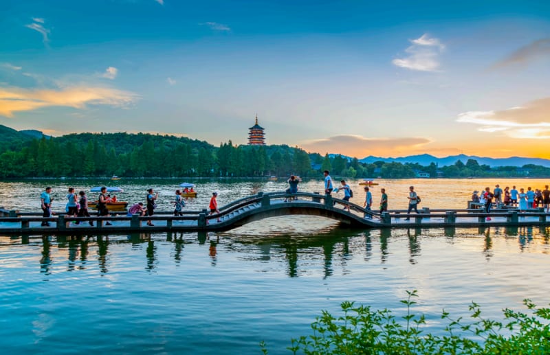 West Lake scenery in Hangzhou